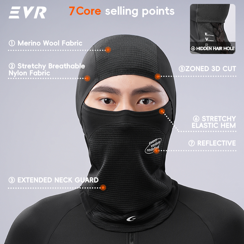 EVR Winter Wool Face Mask Neck - Motorcycle Gear For Woman ulasan dan harga